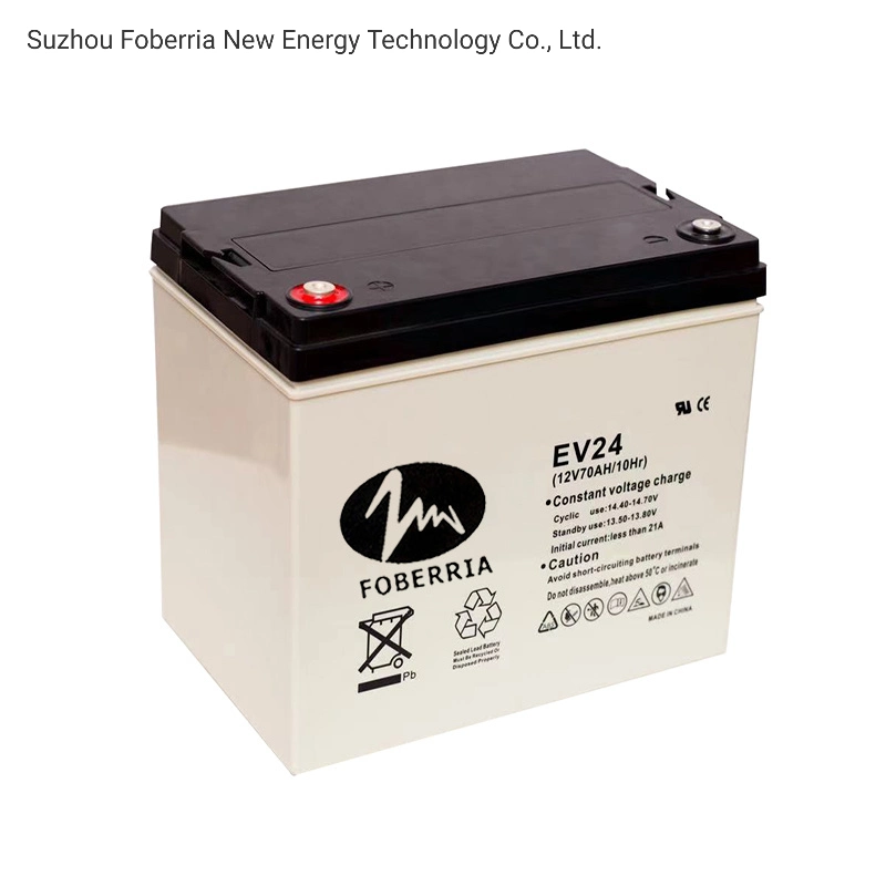 بطارية EV عالية الأداء ذات بطارية عالية الأداء ذات تصميم دائري عميق 12V55ah