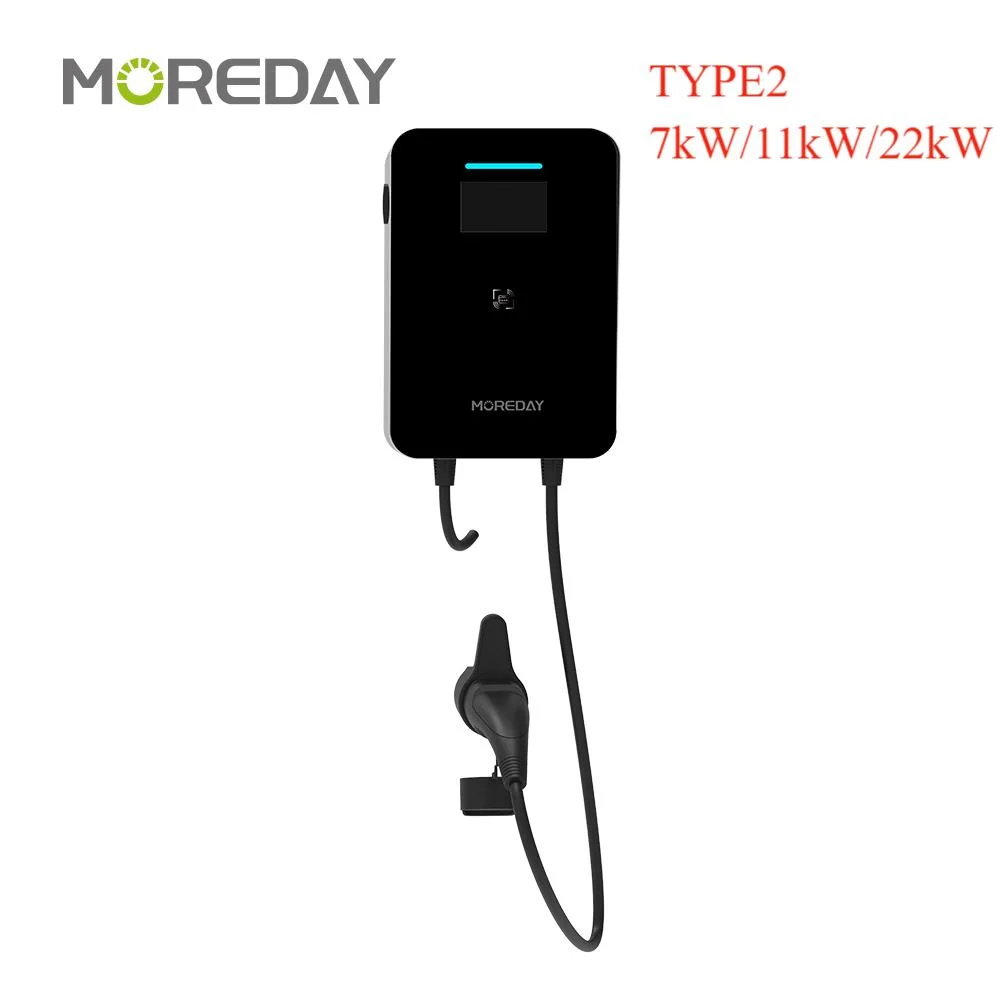 Moreday 7kw Wall-Mounted Type2 AC EV Charger Level 2 for Car Electric Vehicle