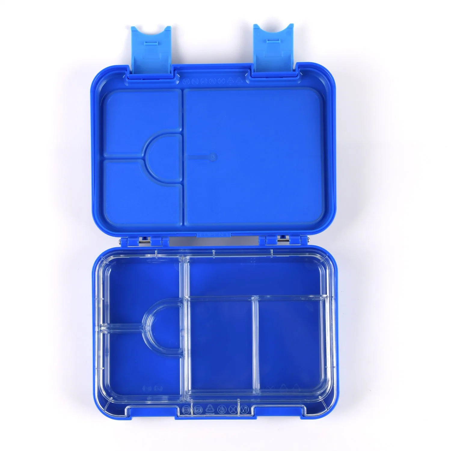 Aohea Kunststoff-Aufbewahrung 4 Fächer Kinder Mini Bento Lunch Box Eco Geschirr-Sets