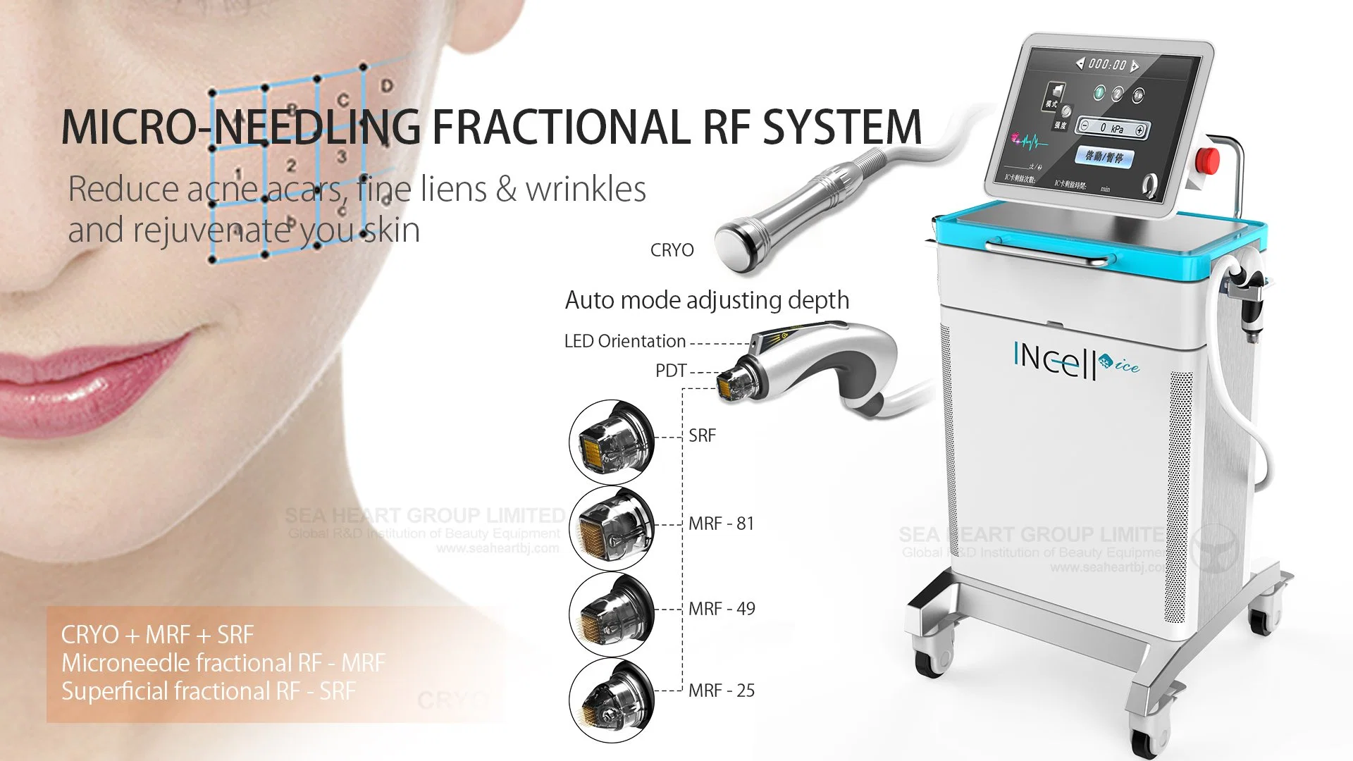 Hot Sale Microneedling RF Beauty Equipment Microneedle Fractional Radiofrequency for Hair Growth