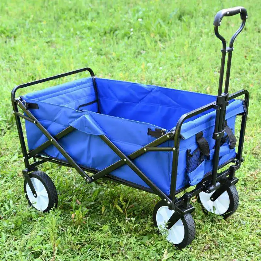 Stock Europa Supermarket Hot Sell Mini Camping Trolley plegable vagón Carritos plegable para exteriores Wago