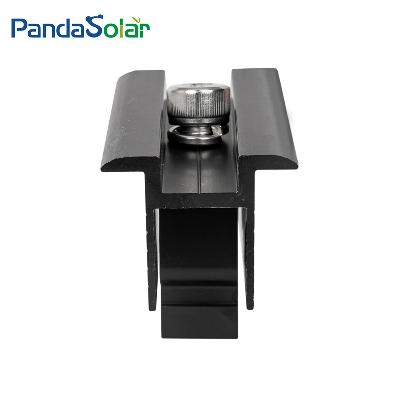 China Soporte solar fijo Anodized Color Negro Inter abrazaderas