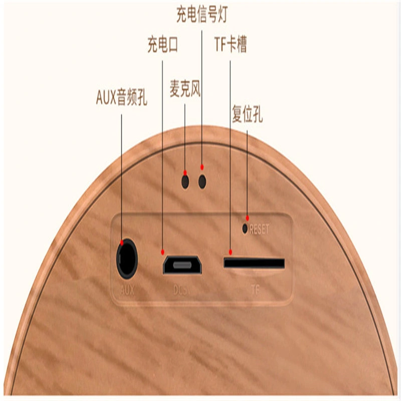 سماعة Bluetooth® لاسلكية محمولة صبووفر Retro Wood Grain Mini مدمج اتصال يدوي/مطالبة صوتية/قرص U/بطاقة TF/USB إضافي يمكن الشحن به عبر الميكروفون عالي الوضوح مكبر الصوت