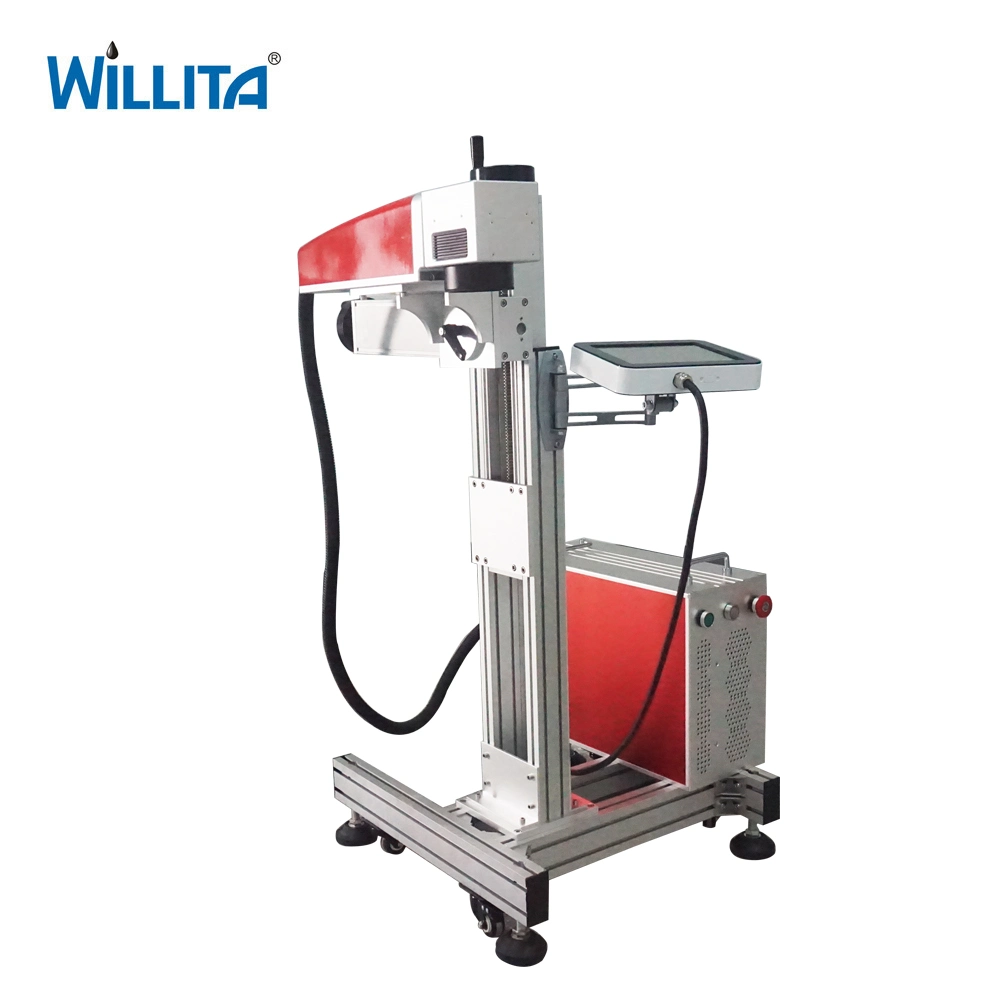 Professional Cable Pipe Marking Machine 30W 50W Fiber Laser Marking Machine for PVC PE PPR