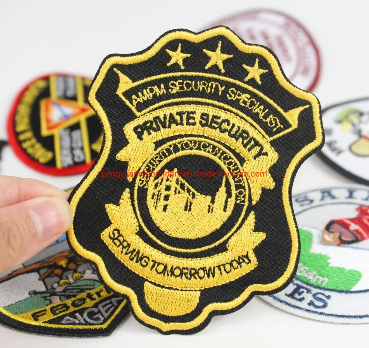 The Best Quality Police Embroidery Badge with Twill Polyester Fabric for Garment