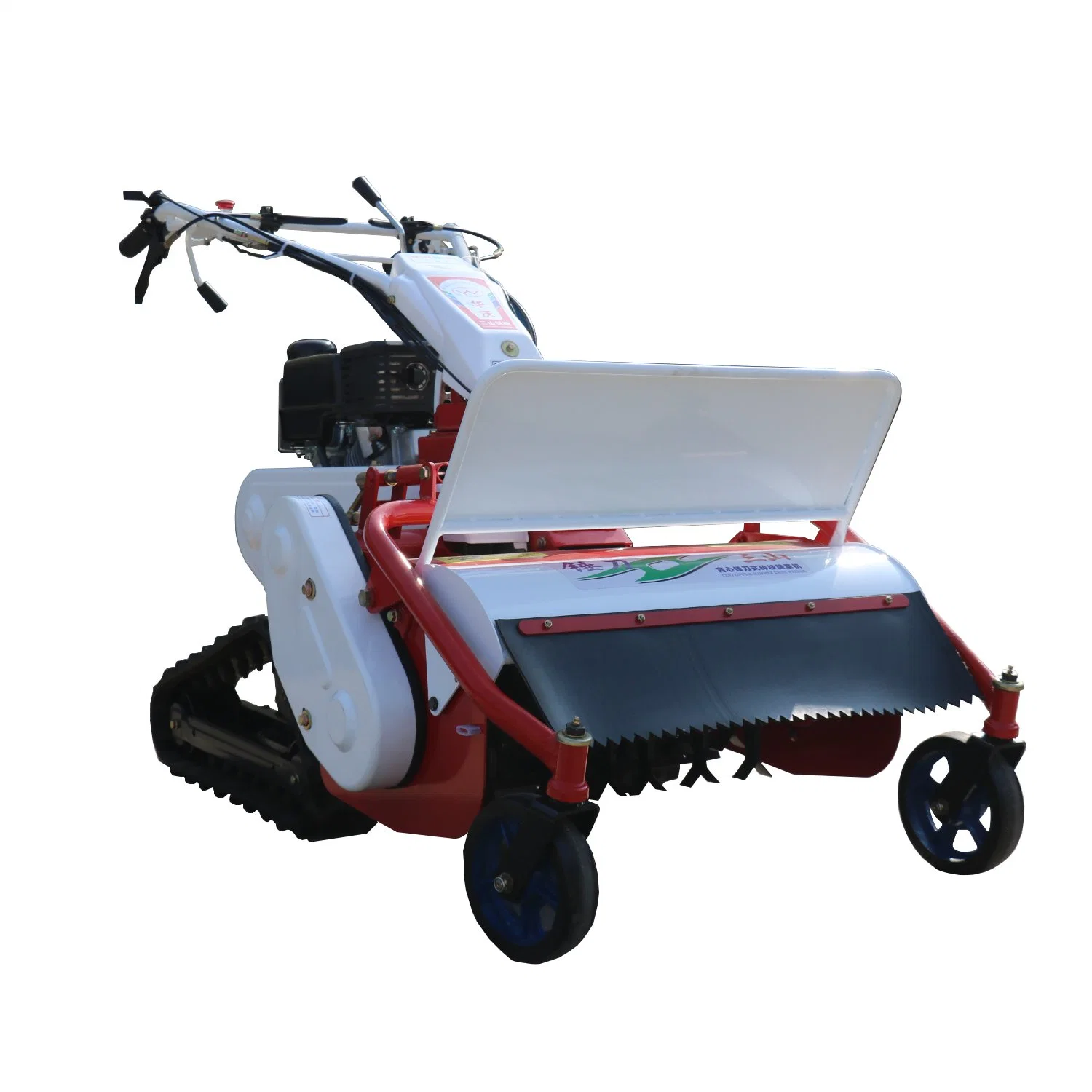 Small Orchard Lawn Mower Crawler Walking Grass Breaker Grass Mower Grass Trimmer Rotary Mower Weed Cutter