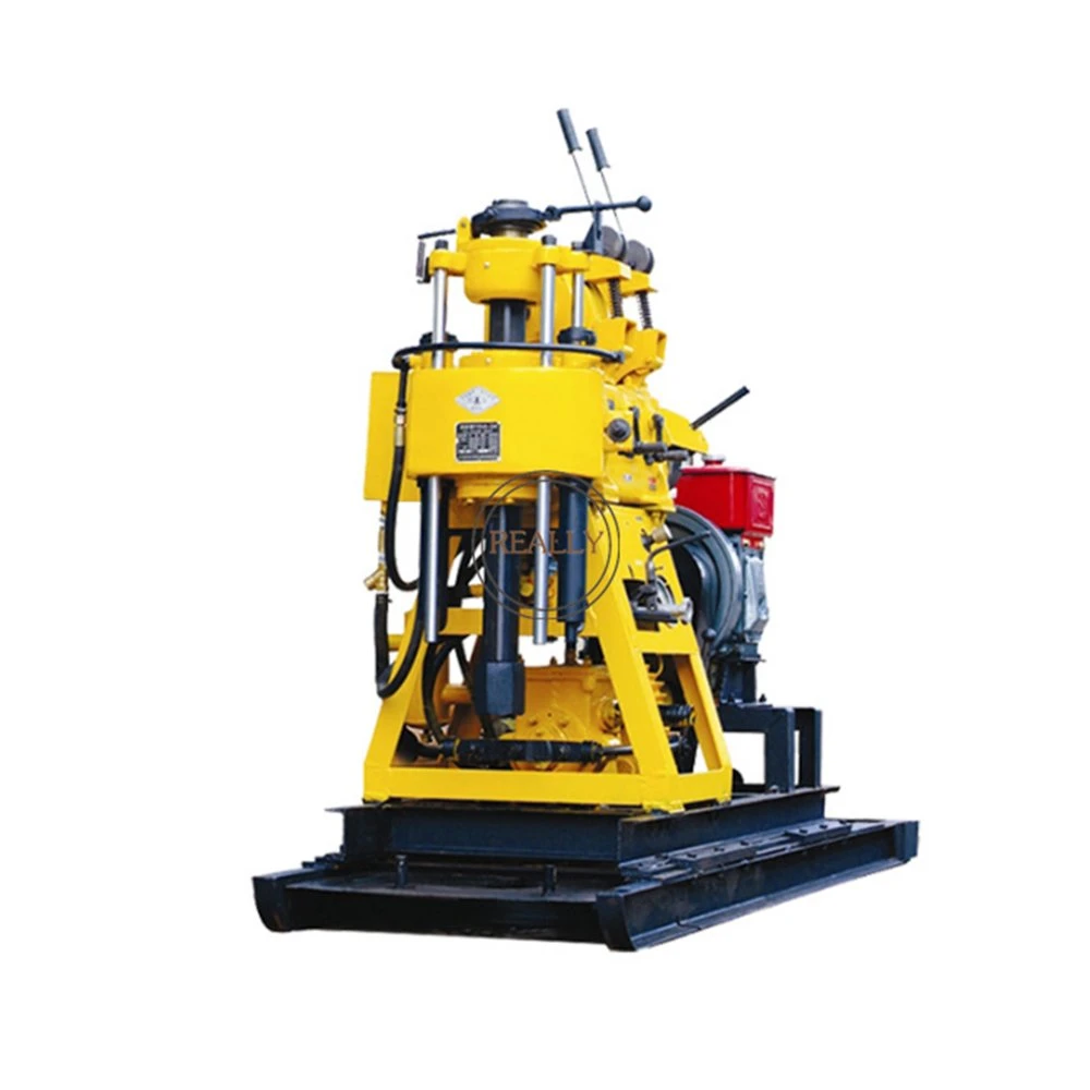 Hydraulic Mine Well Drilling Rig Hard Rocks Gravel Solid Land Water Well Mine Drilling Machine Mobile Portable Digging Rig Machine