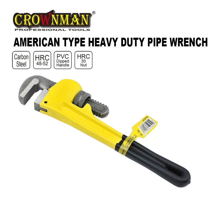 Crownman American Type Heavy Duty Carbon Steel Pipe Plier Wrench