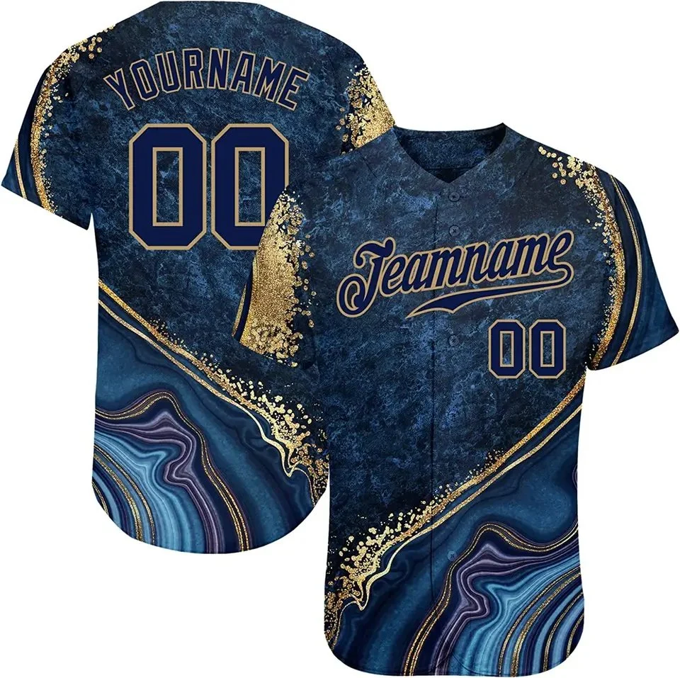 Custom Made Allover Sublimation Printed Adults Short Sleeve Sports Button Down Baseball Team Jersey