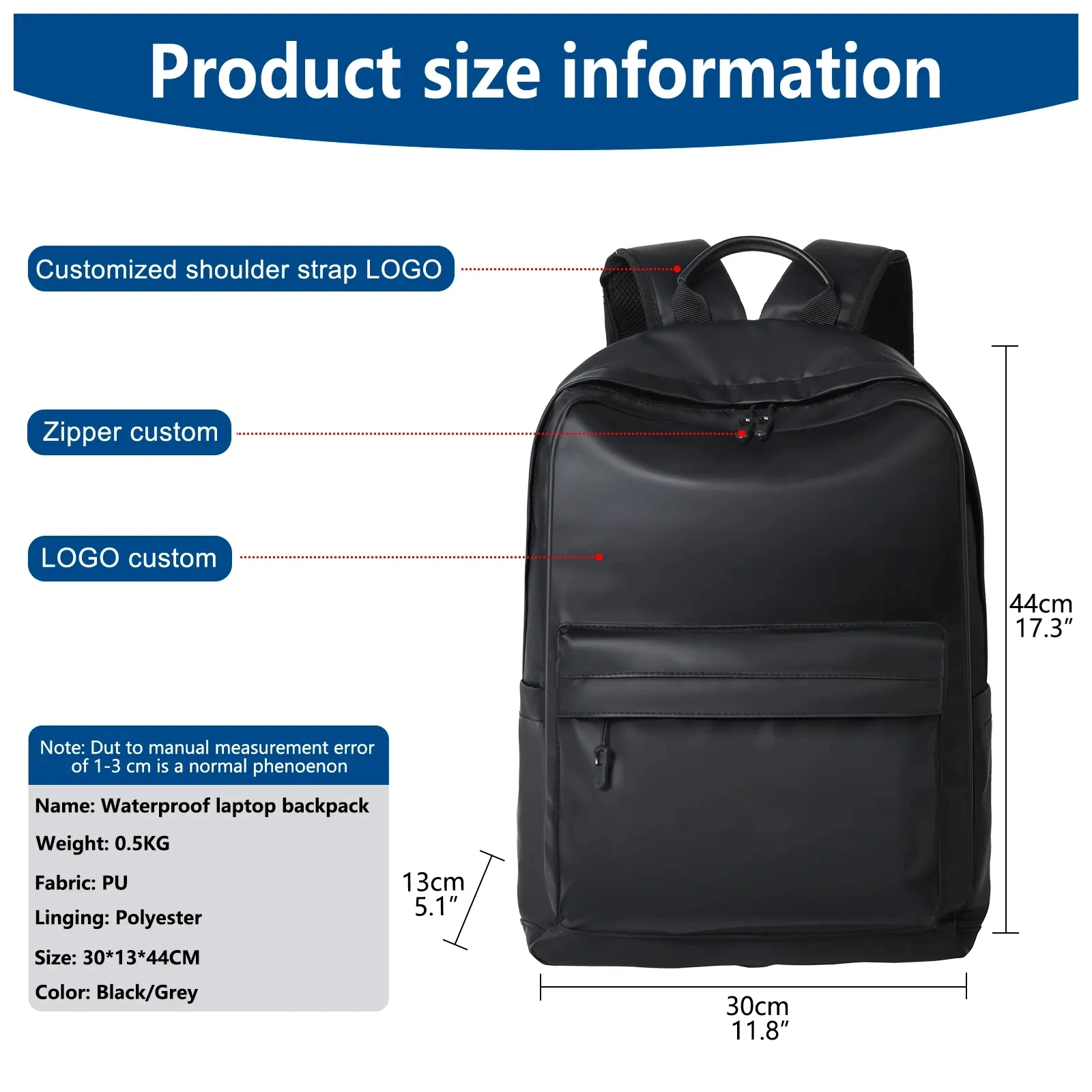 USB Charging Outdoor Computer Waterproof Business Oxford Leather Laptop Backpacks Unisex Men Leather Backpack