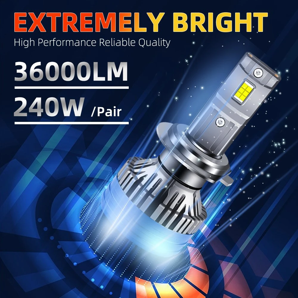 Mini LED Car Headlight Top Quality Auto Lights 9-20V Canbus Csp LED Car Lamp 36000lm