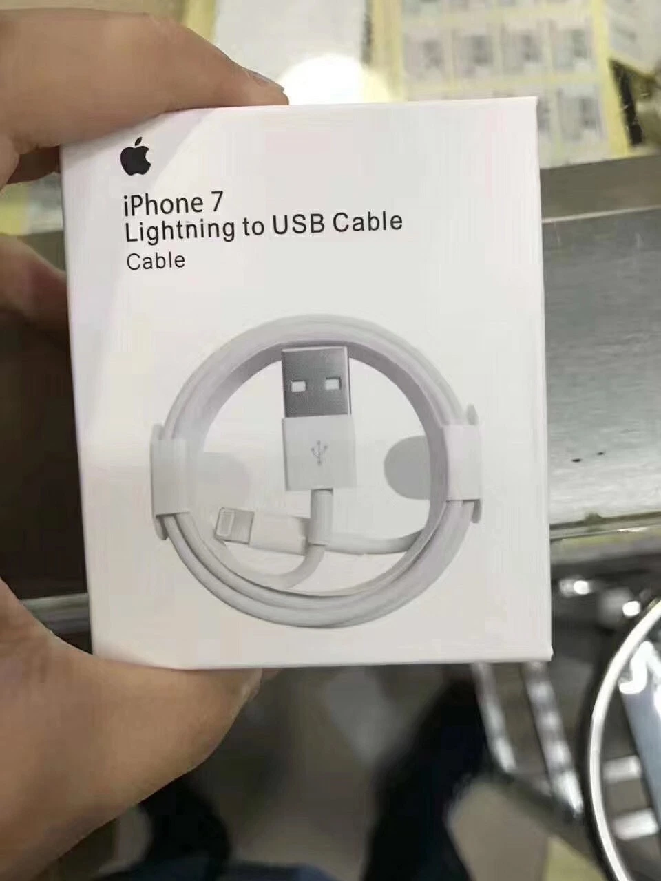 Caja original con logotipo Foxconn Cable USB de 1m / 3FT 8IC E75 Chip Cable de sincronización de datos y carga para iPhone 12 Xs Max 8 6 6s 7 Plus