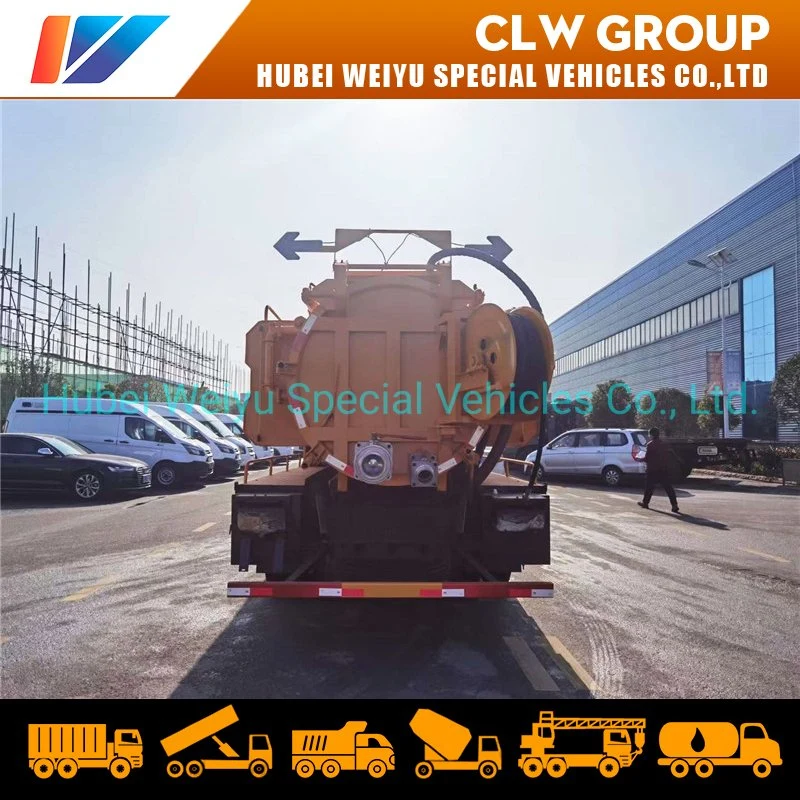 Dongfeng Duolicar 7000liters 7cbm 7m3 Vacuum Sewage Suction Truck Sewer Tank Truck Septic Tank Truck with High Pressure Water Cleaning System