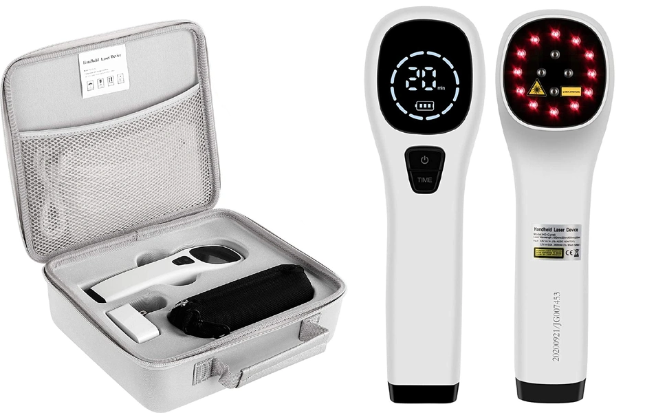 Hand Held Red Light Therapy Device for Pain Relief, Knee, Shoulder, Back, Joint& Muscle Pain, Infrared Light with 650nm and 808nm Probes (Four * 808nm Probes)