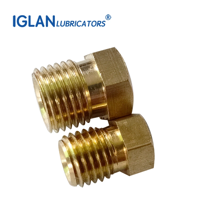 Brass Oil Pipe Fitting Compression Bushing Connector CNC Centralized Lubrication System