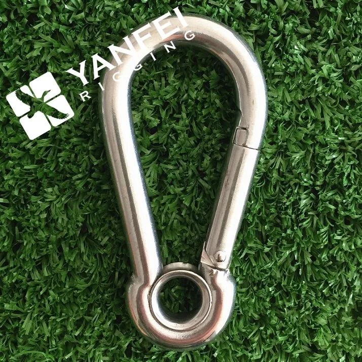Stainless Steel AISI316/304 Spring Snap Hook with Eyelet