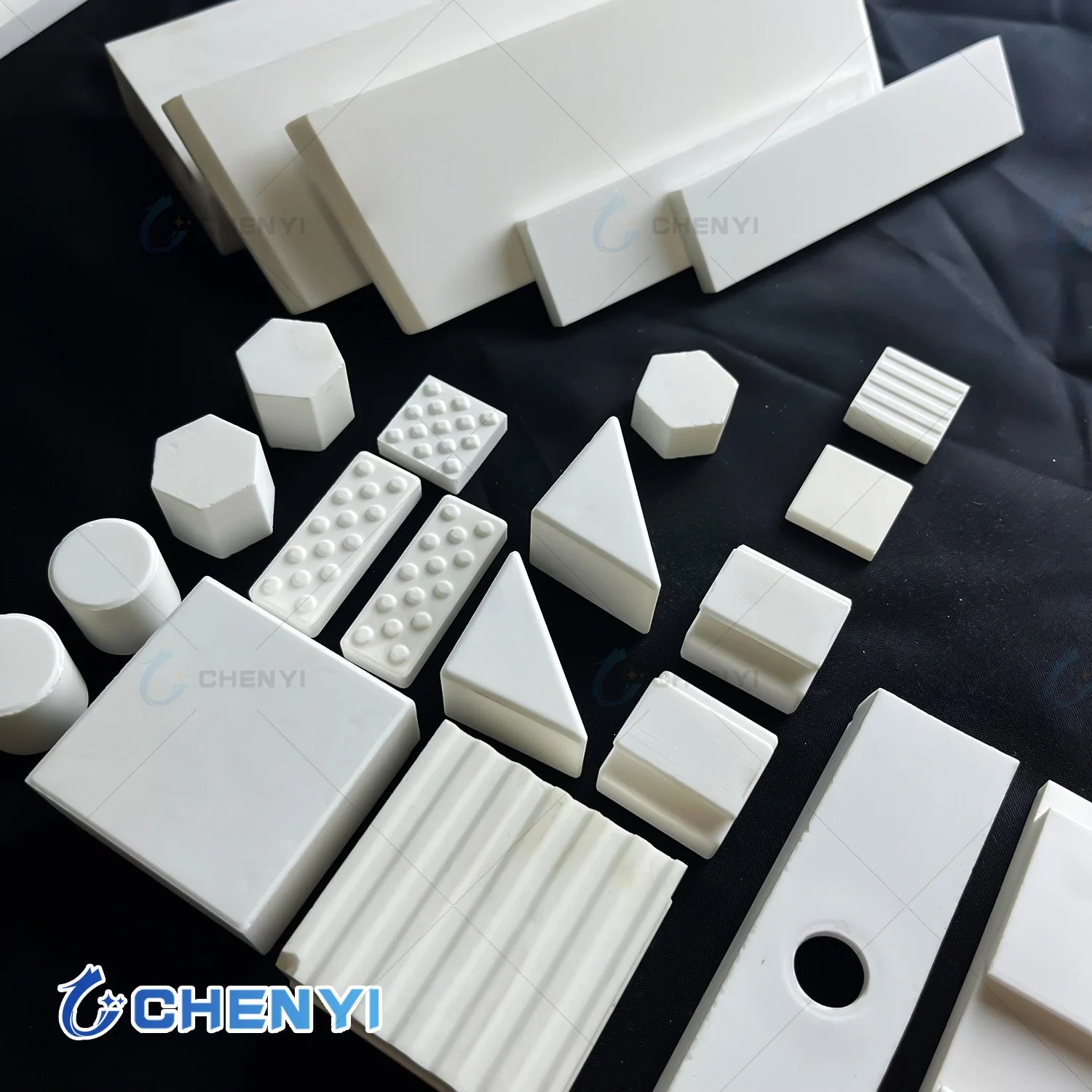 High Alumina Abrasive Ceramic Wearing Bricks Customized Shape