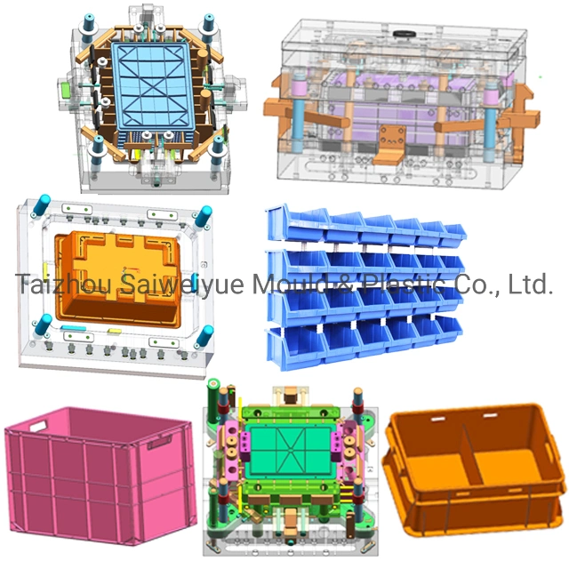 Factory Pallet Rack Plastic Bin Mold Shelf Storage Container Boxes Injection Mould