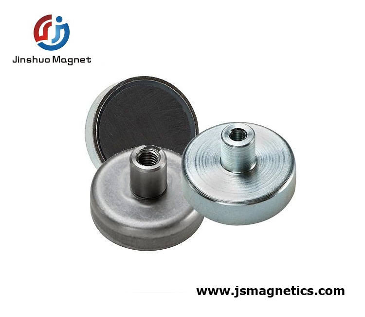 Small Internal Thread Ferrite Pot Magnet with Strong Pull Force Holding Magnet