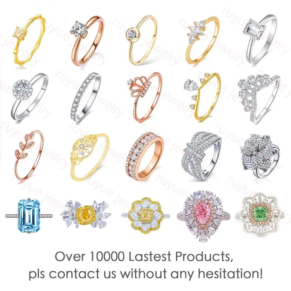 Ruyue Jóias Lab Grown Diamond IGI / Gia Design OEM / ODM Rose Gold Anéis de platina jóias finas