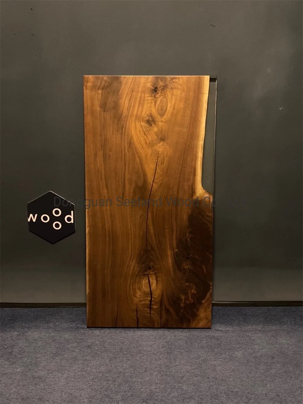 O Live Edge Walnut /Maple madeira maciça/ Jantar Mesa de conferência