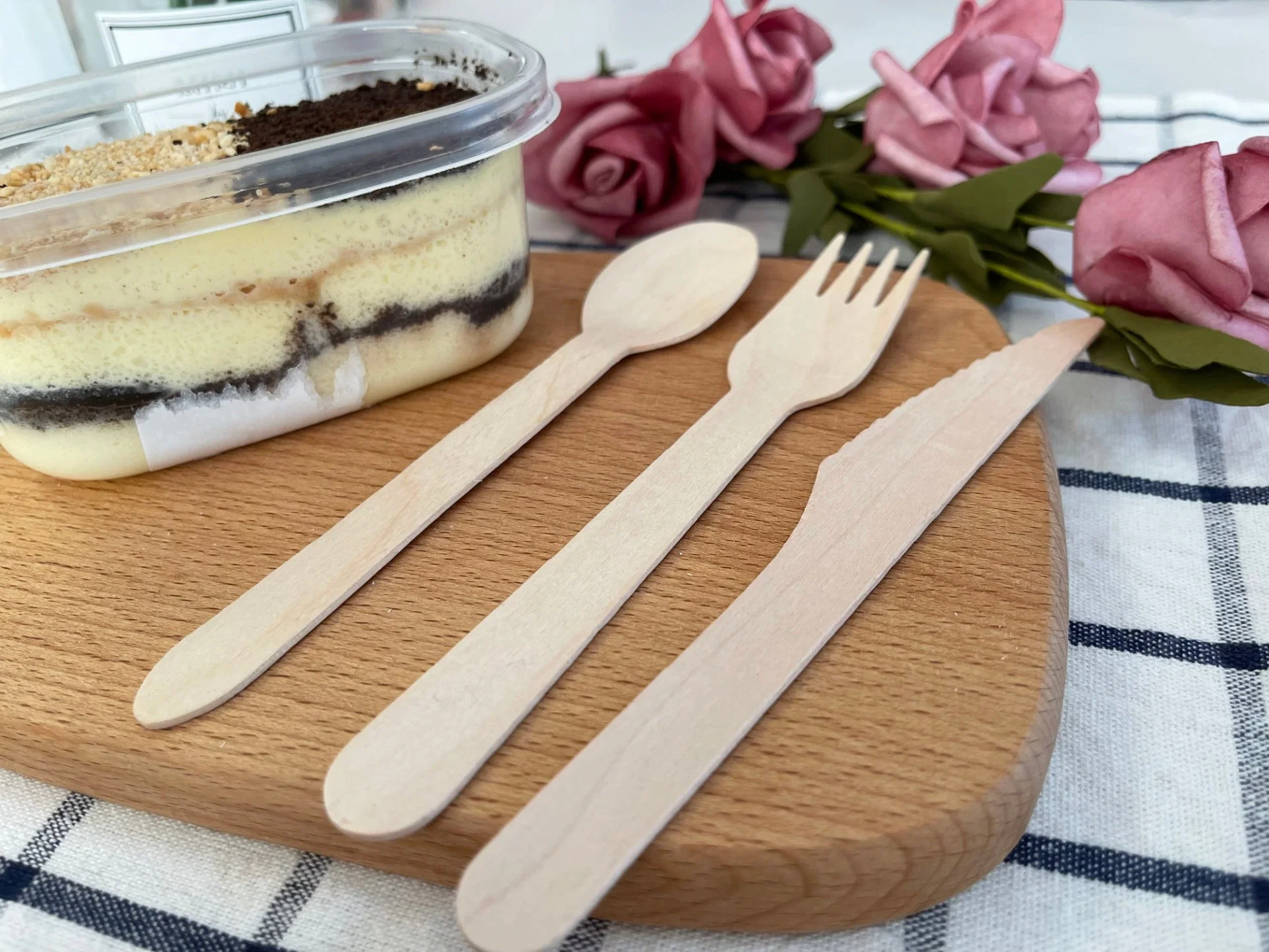 La mejor ensalada de madera pulida cuchara cuchillo tenedor cubiertos para servir comida Decoracion de interiores y decoración del hotel cuchara