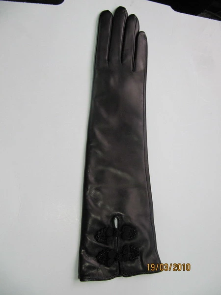 Fashion Women Longer High quality/High cost performance Imported Sheep Leather Gloves (JYG-25212)