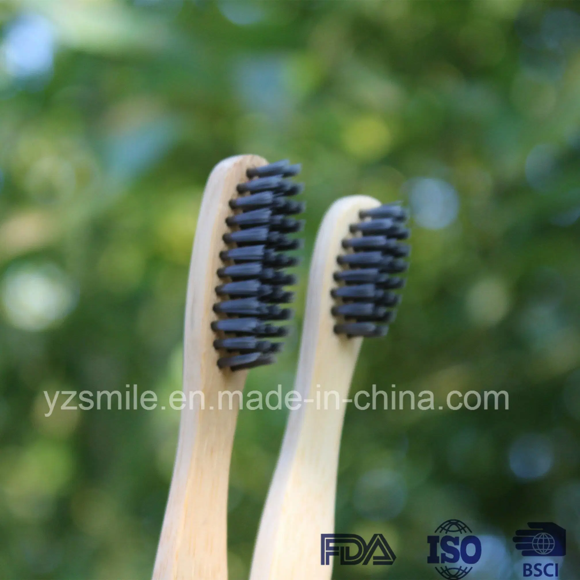 Biodegradable Nature Charcoal Bamboo Toothbrush