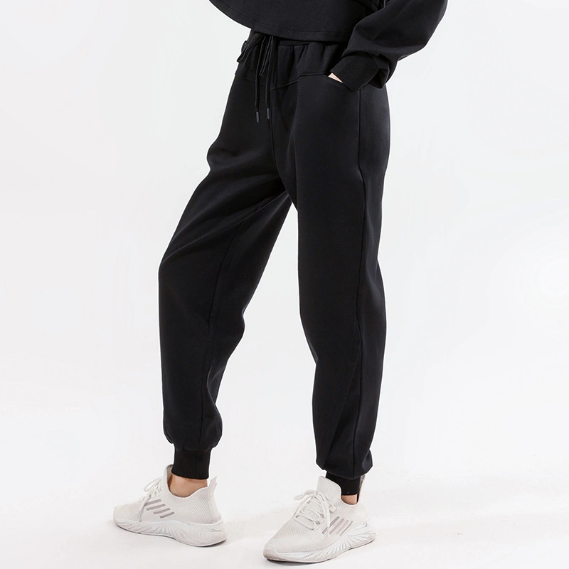 Blank Straight Wide Leg Flared Sweatpants Women's Cotton Joggers Sports Pants