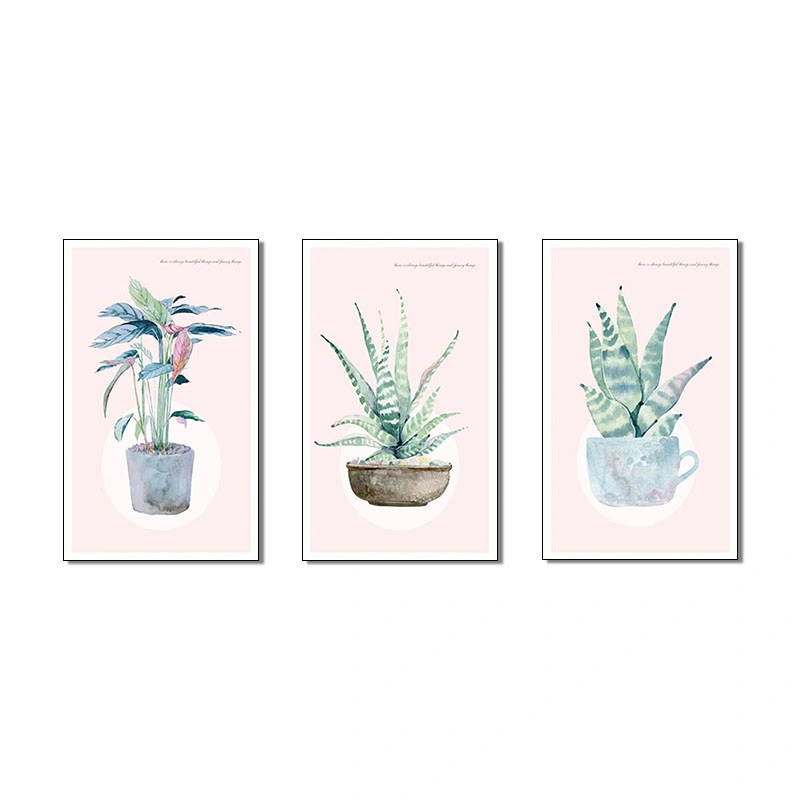 Plantas envasadas de pinturas dotes criativos para Decoração de parede