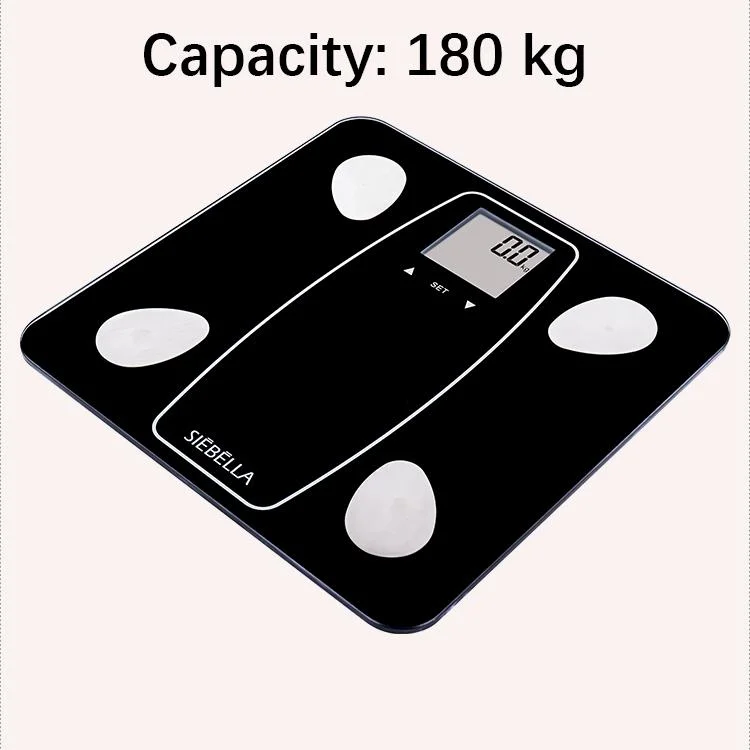 Zehn Personen Memory Body Fat Scale LCD-Display Badezimmer Körper Skalierung