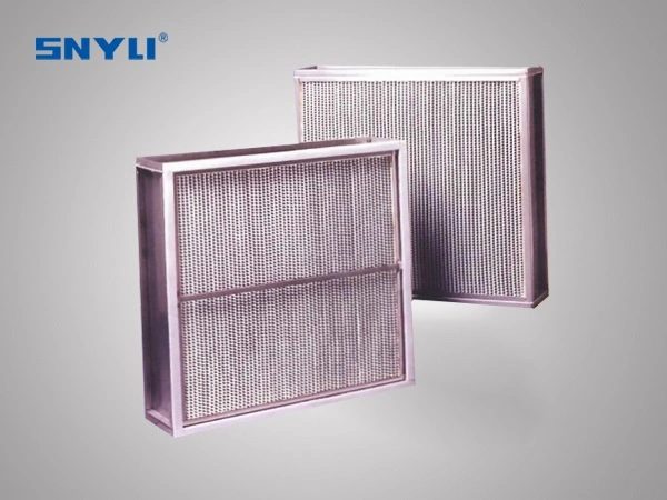 High Temperature Glass Fiber H14 HEPA Filter Deep Pleat Air Filter for Dust Collector with Anodized Aluminum Profile