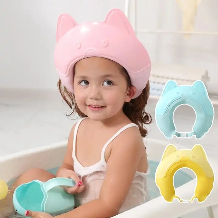 Kids Bath Washing Hair Rinser Prevents Water Baby Shower Cap