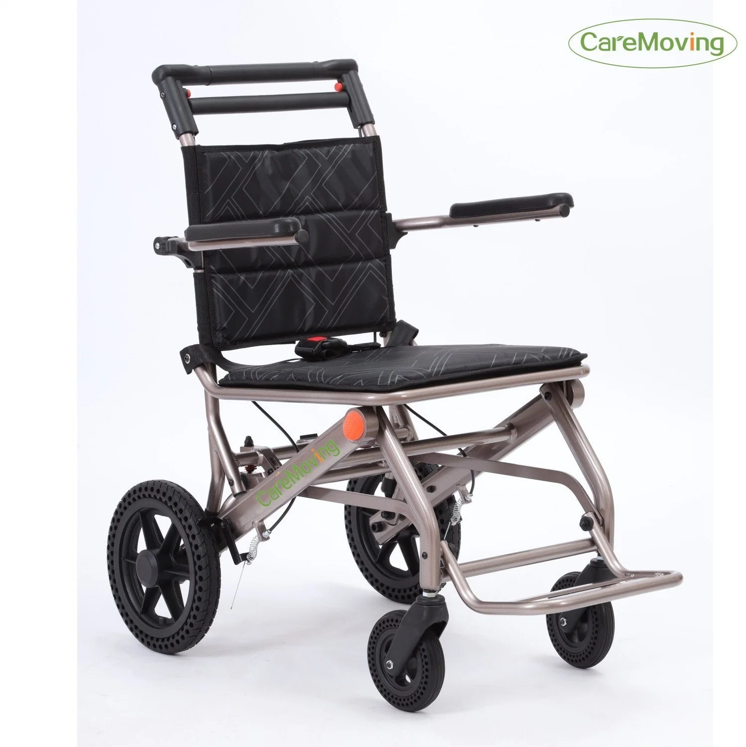 Mechanical Travel Lightweight Portable Transport Chair Carbon Black Light Wheelchairs for Sale