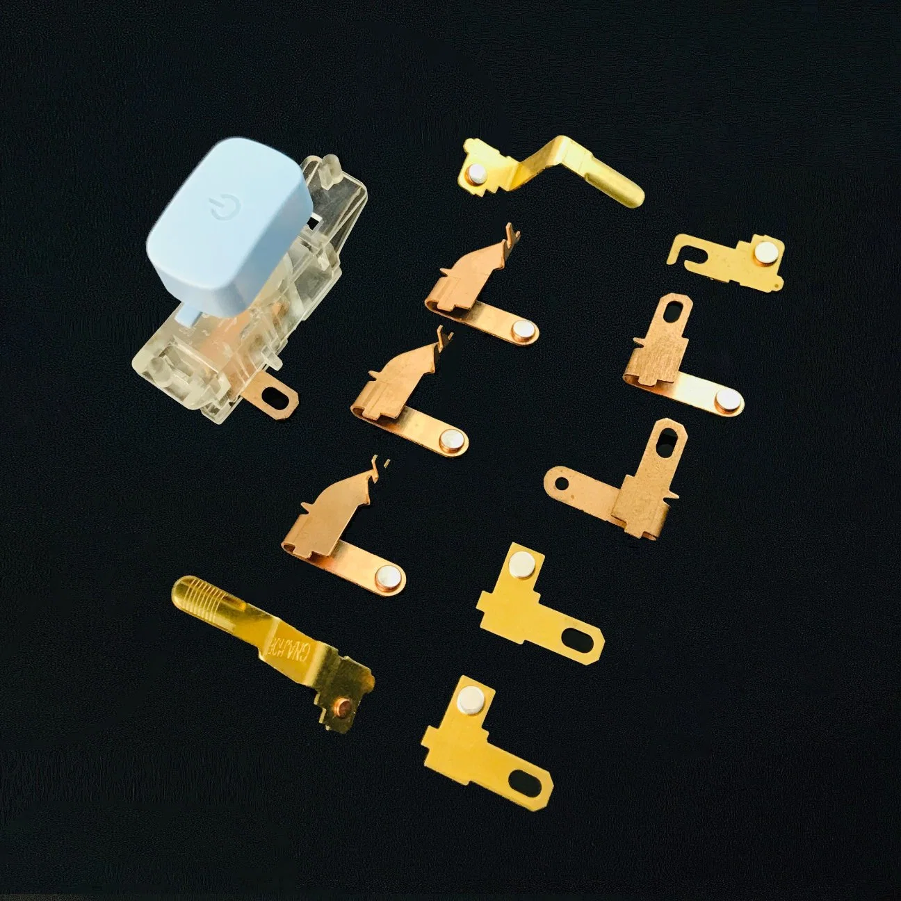 ISO H62 Cuzn37 Brass Strip Terminal Contact Tips Switch Parts Blade Brass Electrical Copper Switch Contact