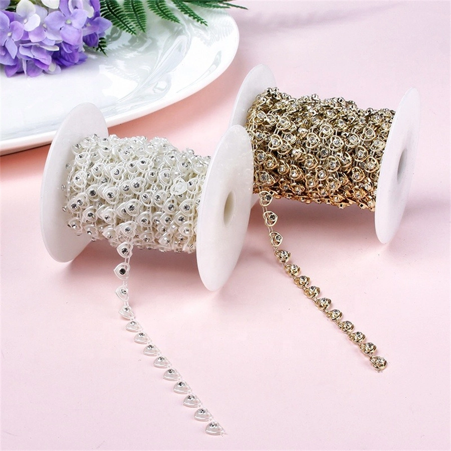 Women&prime; S Fashion New Shiny Diamond Fancy Chain Clothing Decoration Metal Chain Accessories