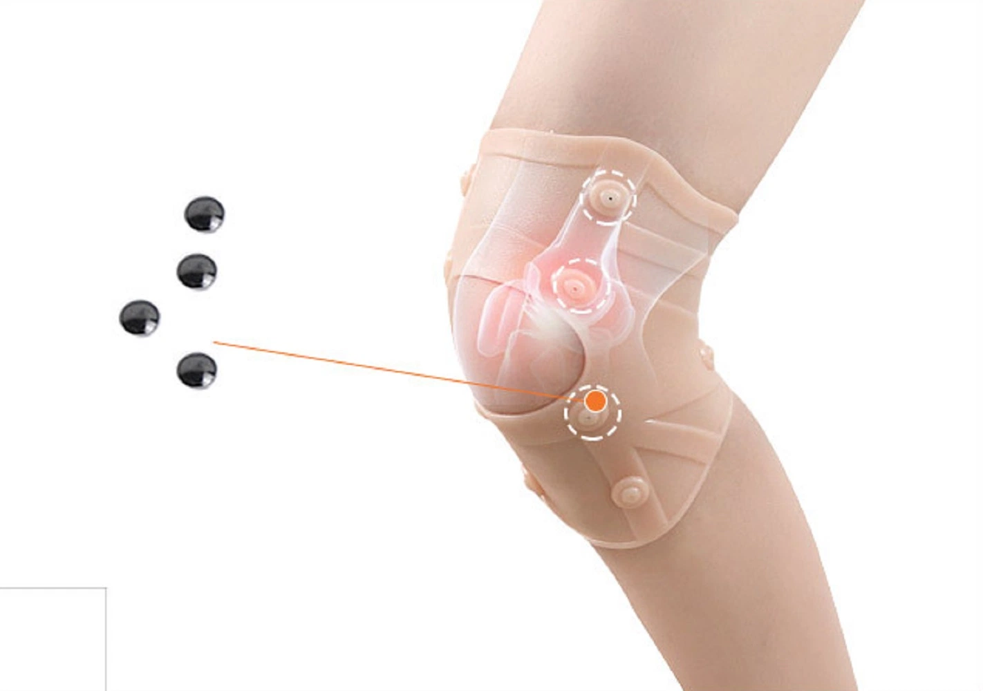 Waterproof Compression Magnetic Knee Thin Ultra Thin Silicone Pad Wbb18332