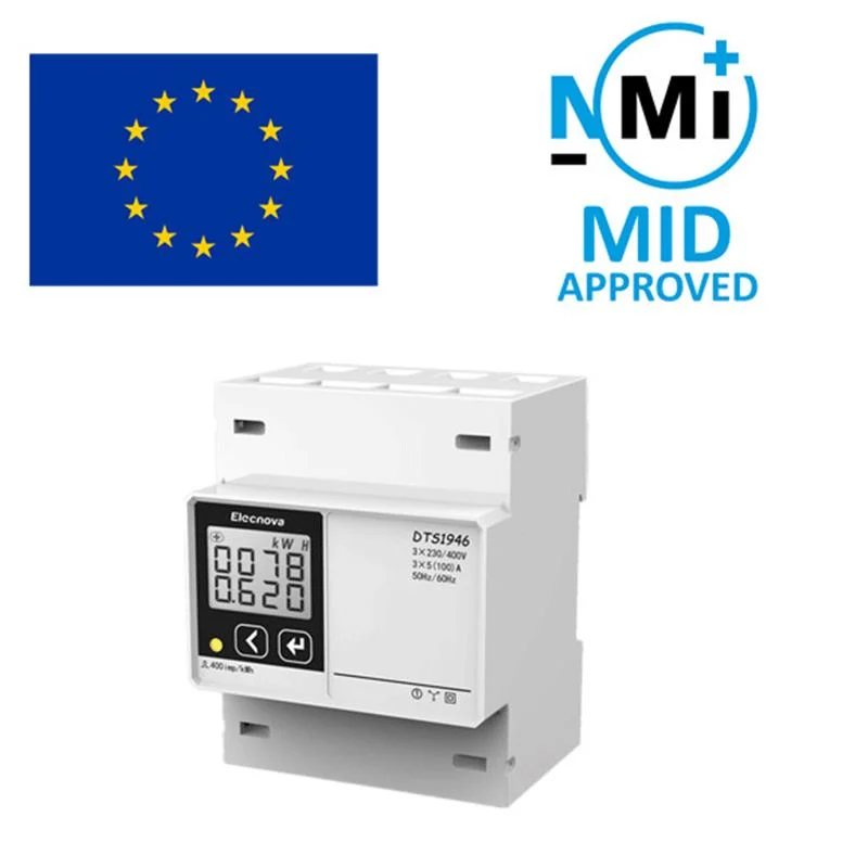 RS485 Comunicação Trifásico DIN Rail Kwh de electricidade do consumo de energia Monitor do Medidor de energia