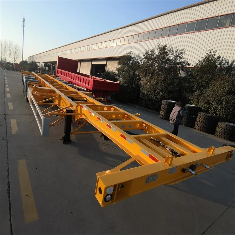 Boutique 3 Axle Skeleton Trailer 40FT Sea Container Transport Semi Trailer for Sale