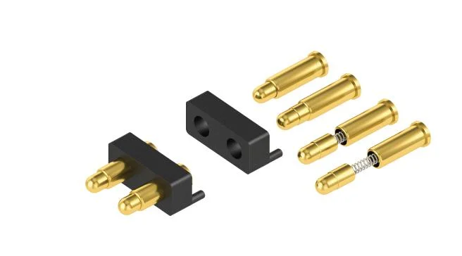 Brass Gold-Plated Insert Contact PCB Connector for Cell Phone