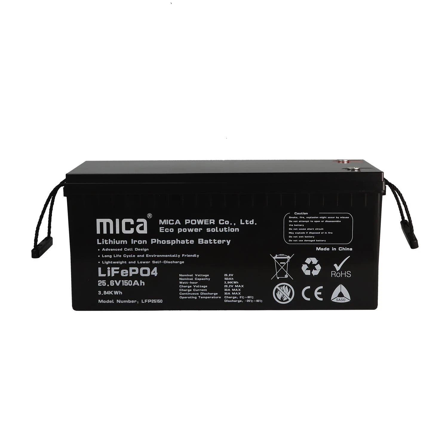 LiFePO4 Battery 24V 150ah 3840wh Lithium Battery- Built in 150A BMS, Perfect for Backup Power, Home Energy Storage