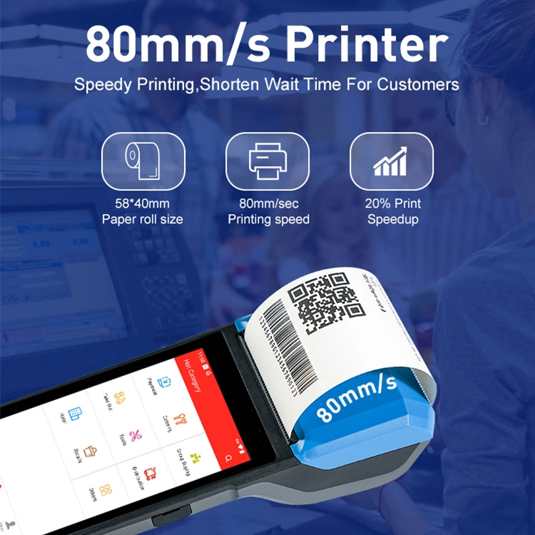 Новый терминал прибытия Android 13 POS с ручным управлением все в одном устройстве Одна POS-система с сканером двухмерных штрихкодов S81
