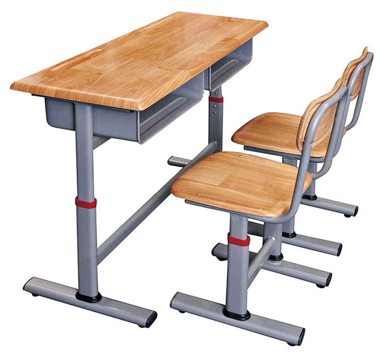 Wooden Detachable Double Student Table and Chair Classroom Furniture (SF-04D)