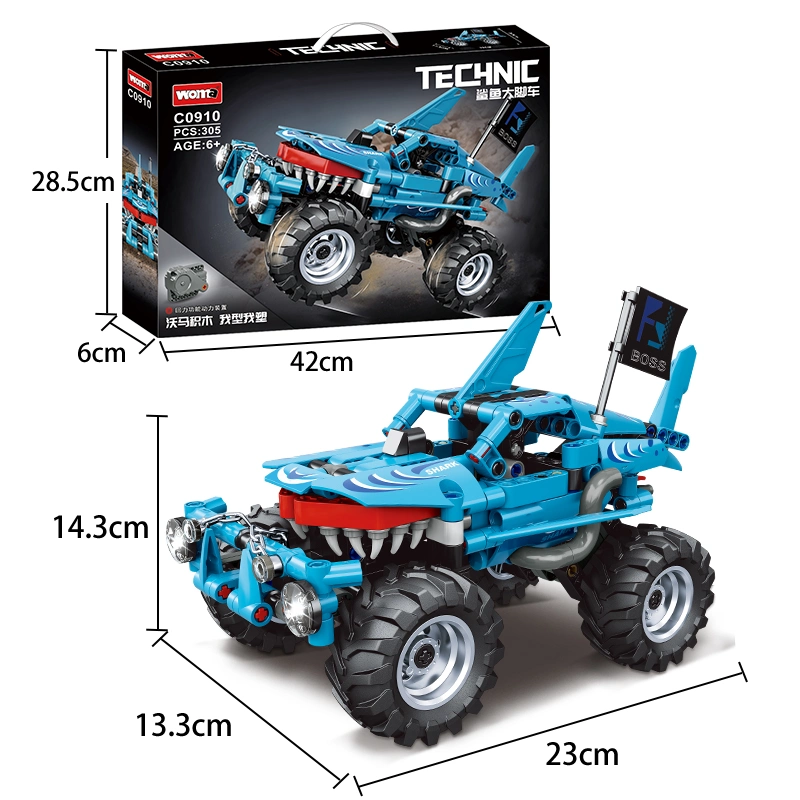 Woma Juguetes Amazon más caliente de la venta de los niños para la Educación Tire SUV vehículo automóvil de la cola de plástico pequeño edificio de ladrillos bloques pequeños juguetes de los niños