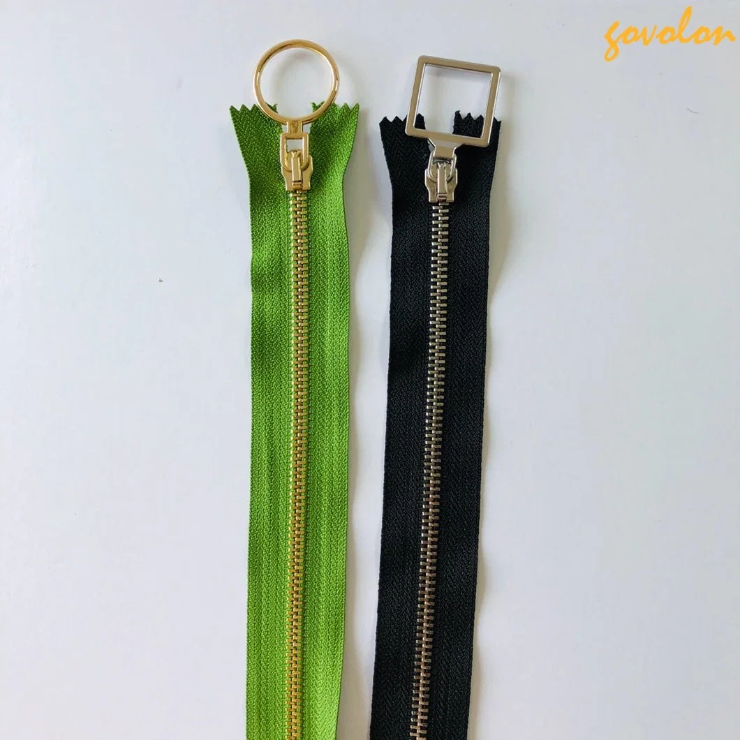 Good Quality Black Polyester Tape Closed-End Metal Zipper