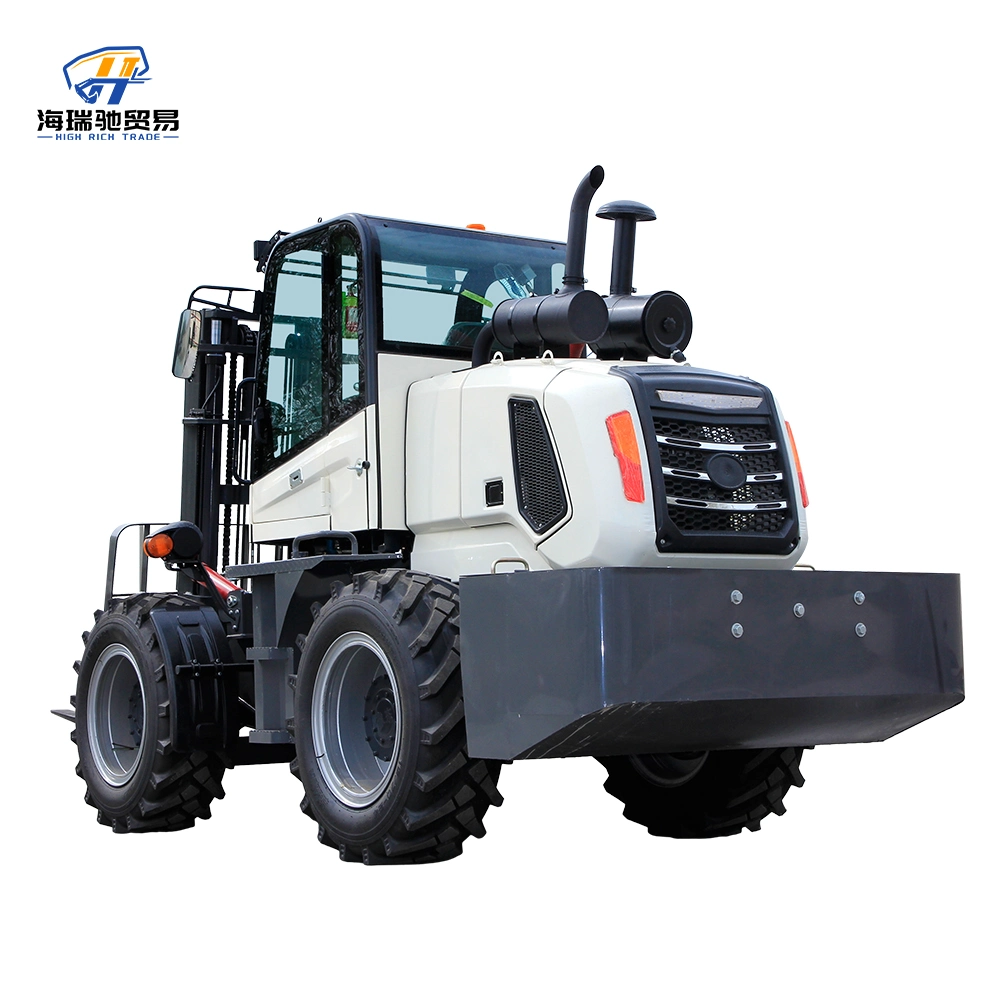 Internationally Used Superior Quality 5ton Diesel Cross-Country Lift Loading and Unloading Forklift Truck Forklifts for Sale for Trading Company Customers