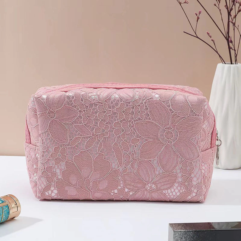 Wholesale/Supplier Light Luxury Lace Makeup Bag Travel Portable Wash Bag Travel Storage Makeup Bag