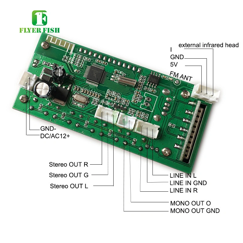 دعم وحدة مشغل MP3 بتقنية Bluetooth® الإصدار باللغة الإنجليزية، USB 8 جيجابايت/16 جيجابايت SD شاشة LED زرقاء، FM DC/AC، 12 فولت، صوت استريو فردي، السيارة فك تشفير MP3