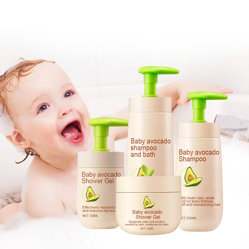 100% Natural Avocado Oil/ Body Wash/ Shampoo/ Cream Baby Skin Care Set