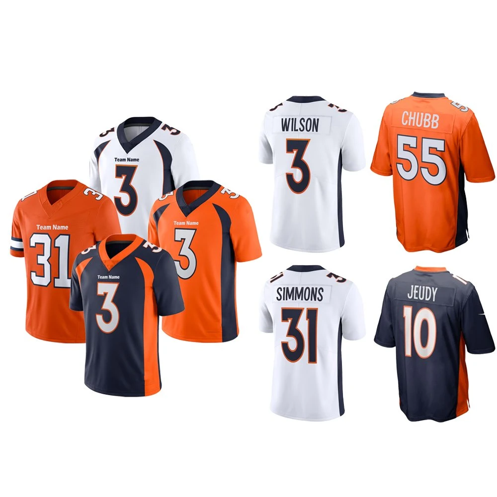 High quality/High cost performance New Stitched Denver #10 Jerry Jeudy American Football Jersey